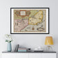 Historic Map of the American South: Virginia Item et Floridae (1606) by Gerardus Mercator and Jocodus Hondius, Framed Print