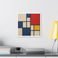 Abstract Artwork in the Style of Piet Mondrian 'Designed by AI' Canvas Art Print