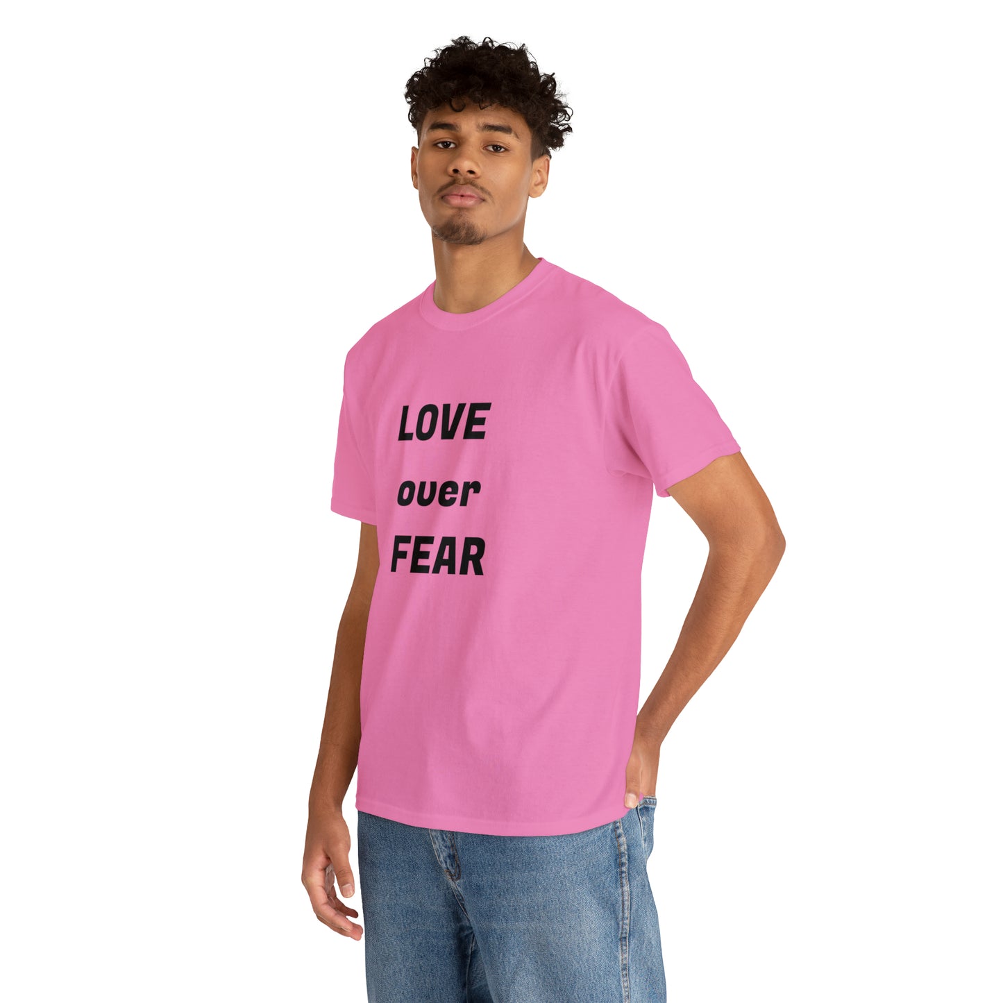 'Love Over Fear' Cotton T-Shirt