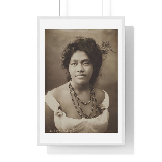Portrait of a Young Samoan Woman (1906) by Thomas Andrew, from the Original, Framed Print