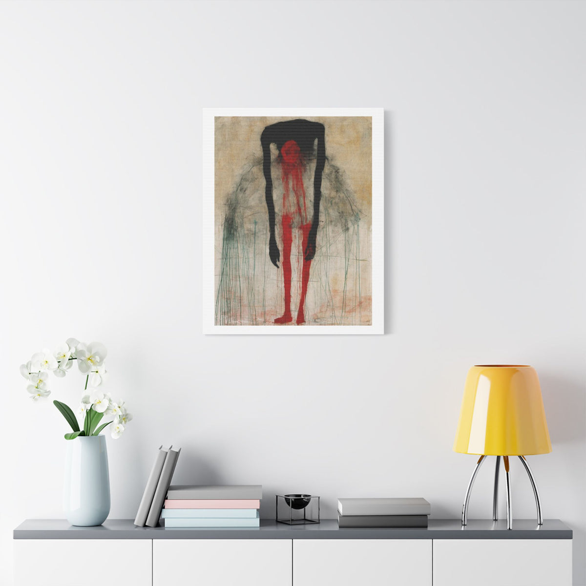 Ballerina, Neo-Surrealism, Art Print on Satin Canvas, Stretched