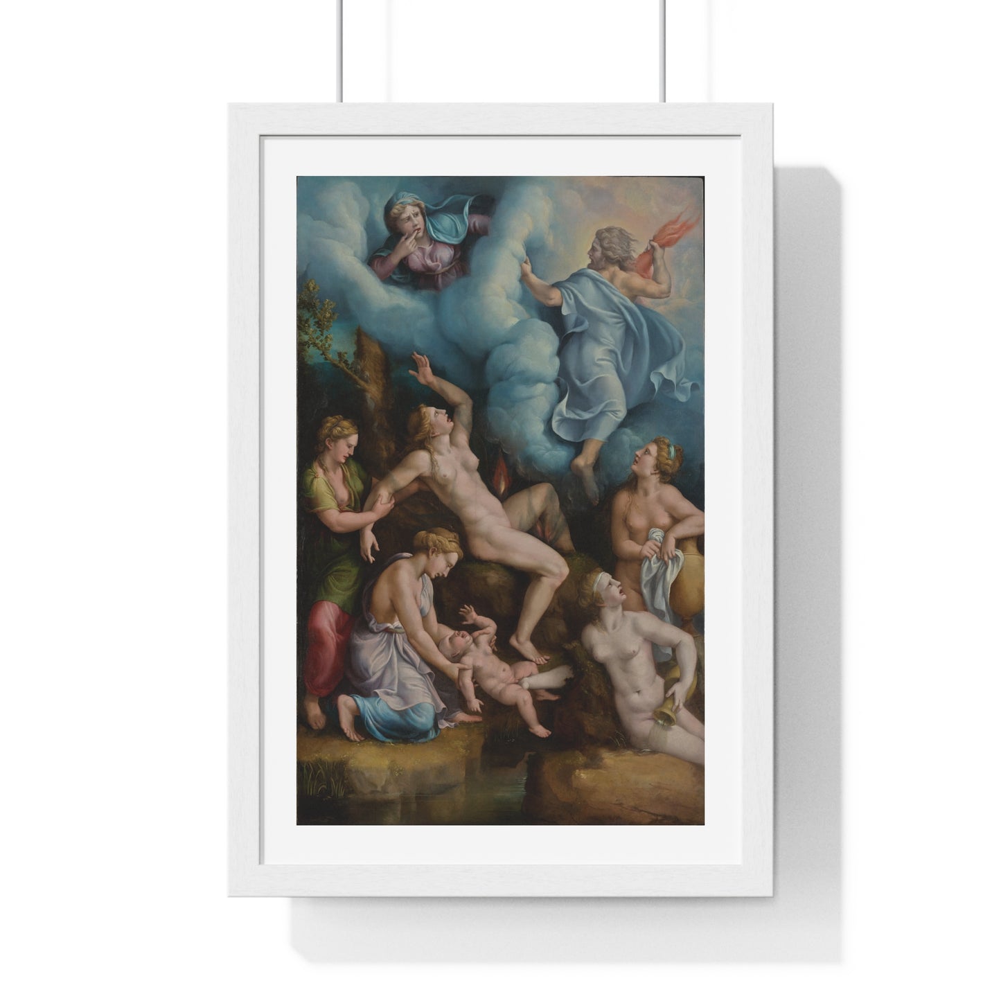 The Birth of Bacchus (circa 1530) by Giulio Romano Giulio Pippi, from the Original, Framed Art Print