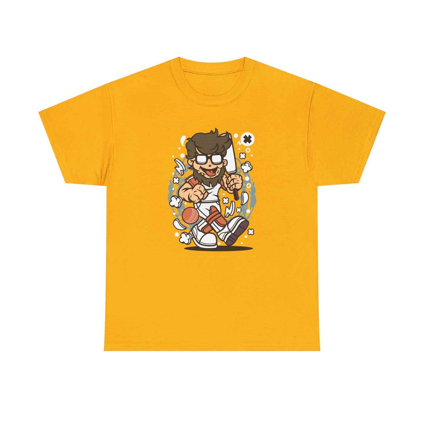 Hipster Cricket Cartoon T-Shirt