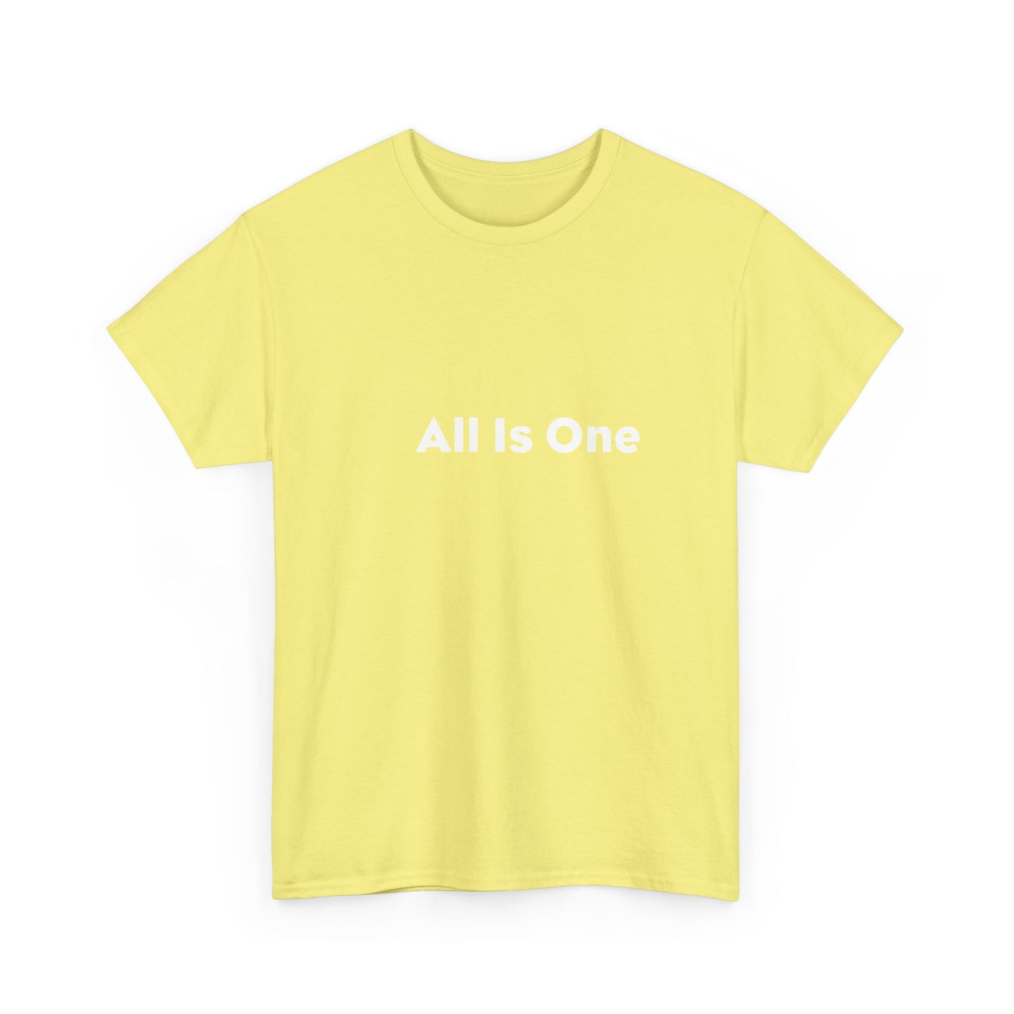 All Is One One 哲学的なコットン T シャツ。ヨガ。マインドボディアウェアネスTシャツ