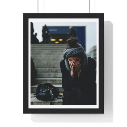 Raw Art Street Scene 'Designed by AI' Framed Art Print