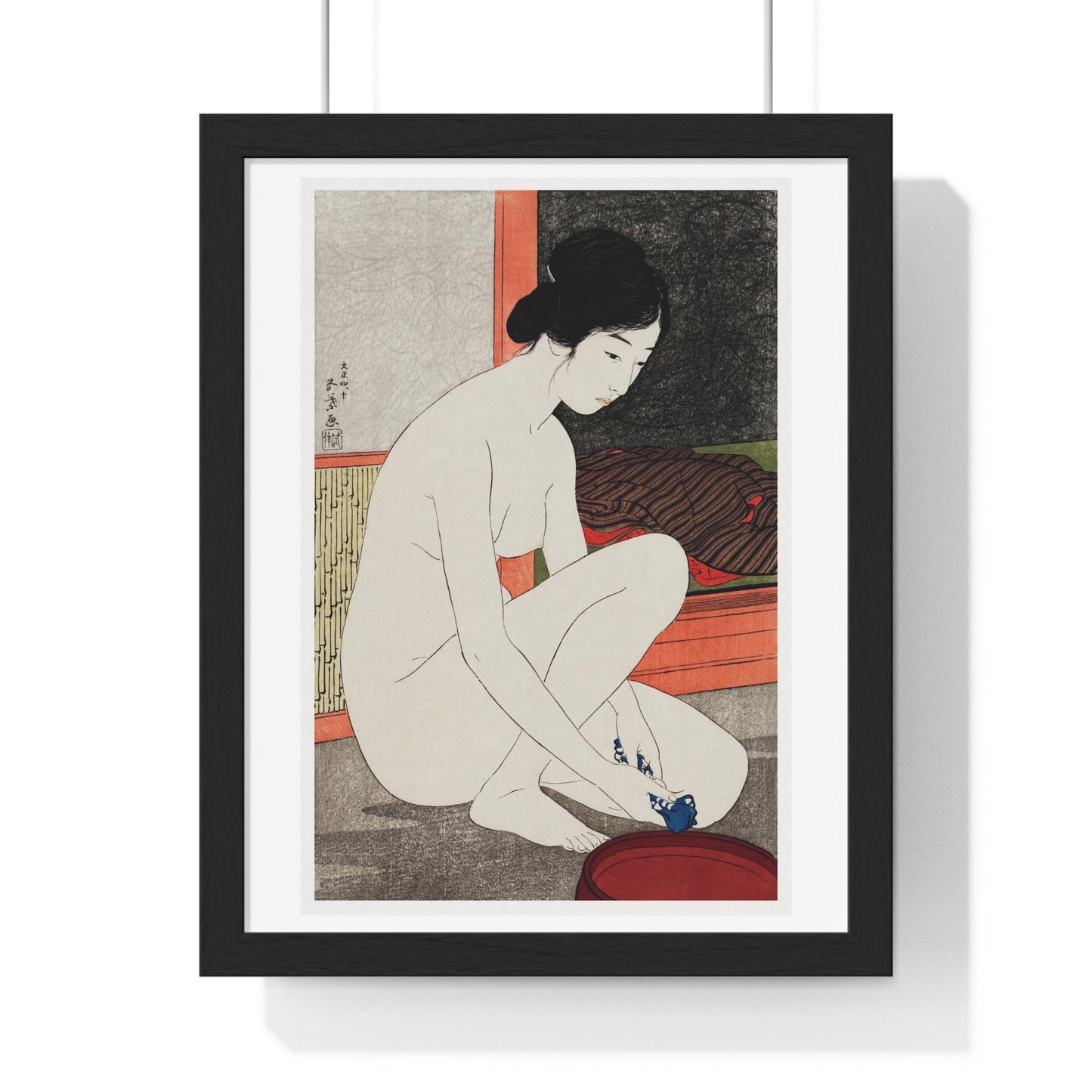 Yokugo no Onna 'Woman After a Bath' (1915) by Goyō Hashiguchi, from the Original, Framed Art Print