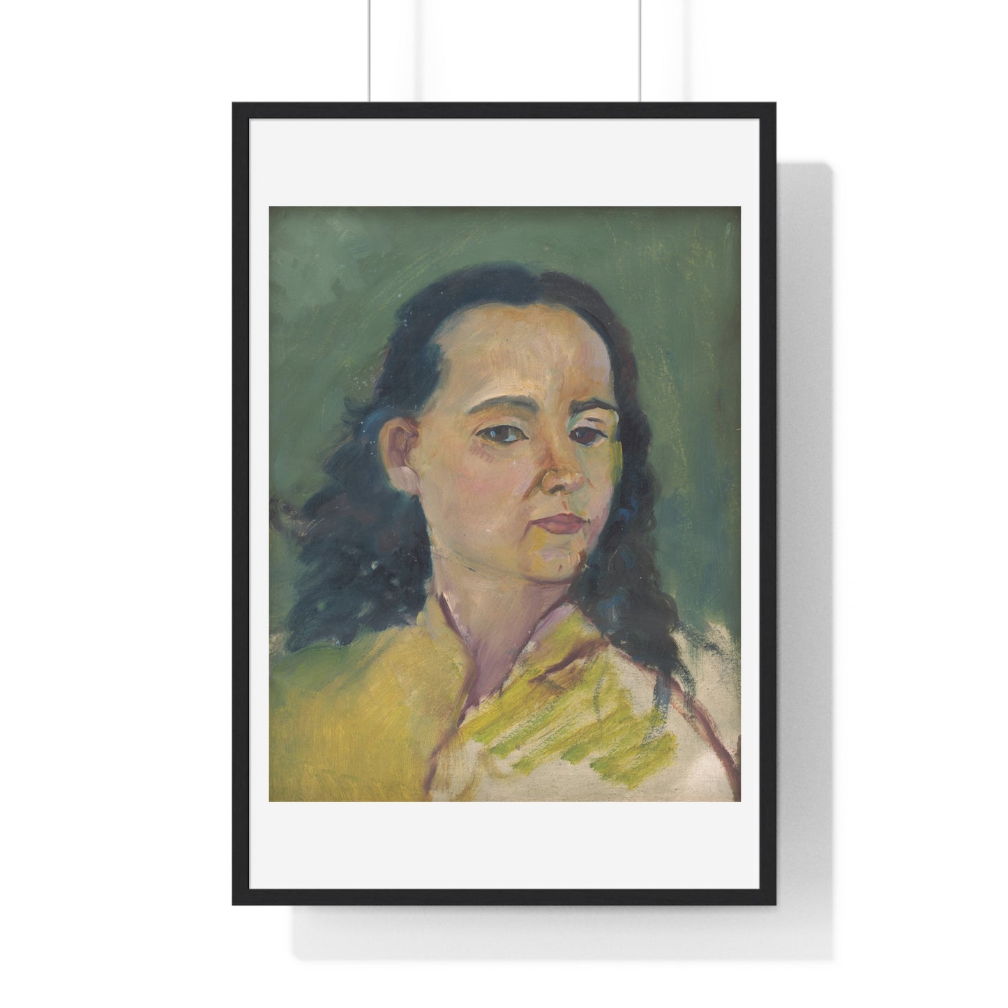 Portrait of a Woman (1920) by Arnold Peter Weisz Kubínčan, from the Original, Framed Art Print