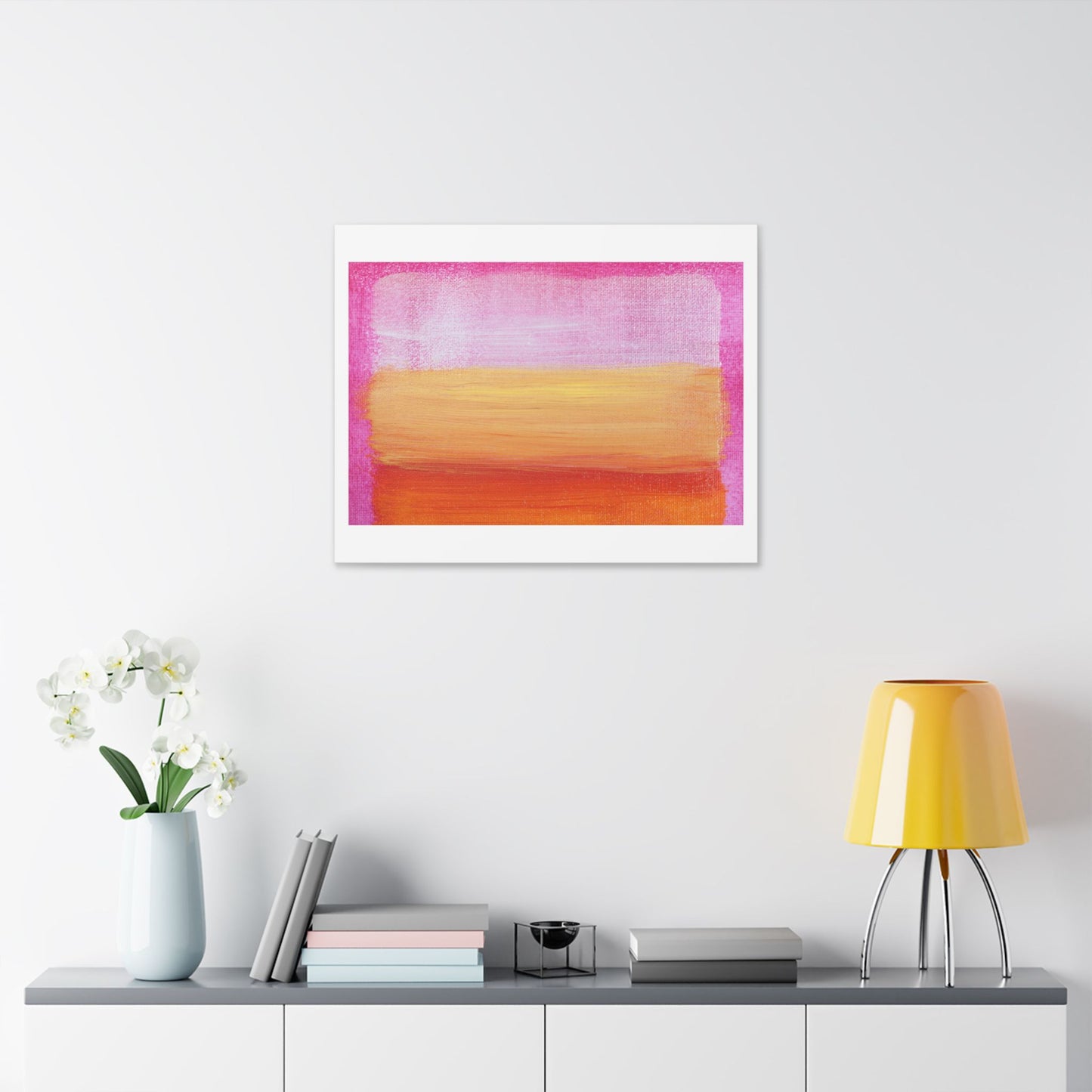 Pink Abstract Palette Knife Painting, Canvas Art Print