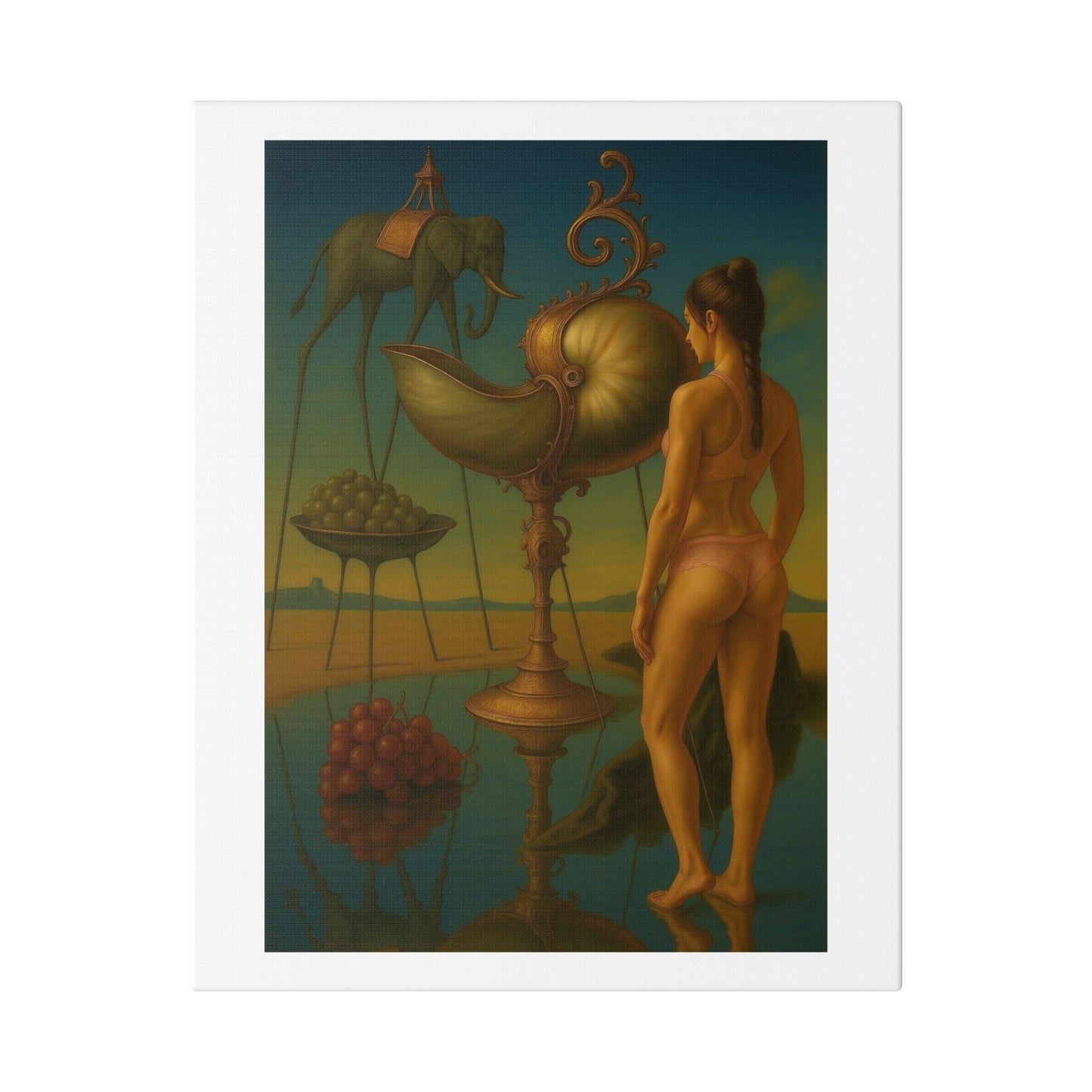 Waterfront Reality Distortion 'Designed by AI' Canvas Art Print