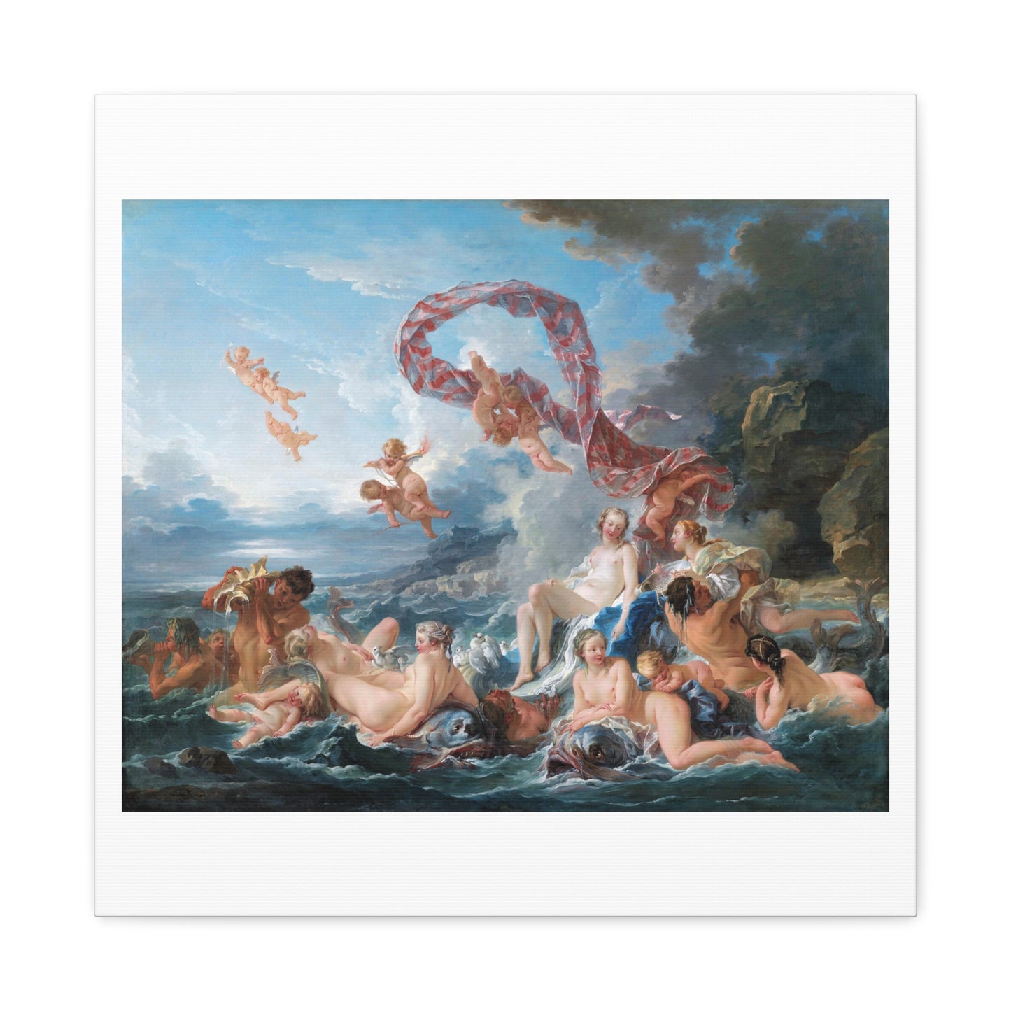 The Triumph of Venus (1740) by François Boucher, Art Print from the Original on Canvas