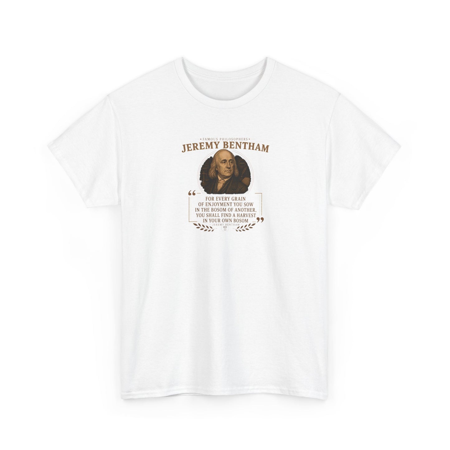 Jeremy Bentham on Altruism and Society, Philosophy Tribute T-Shirt