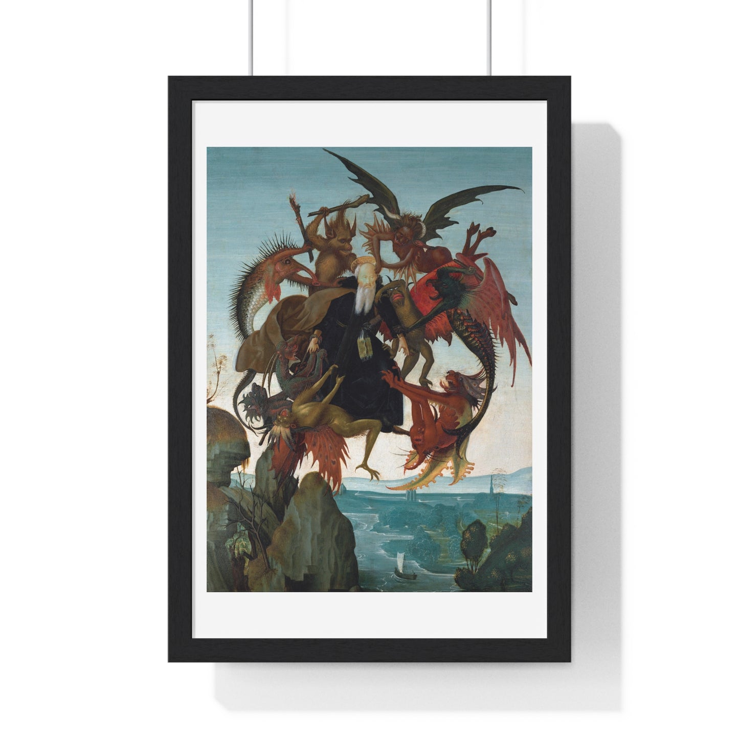 The Torment of Saint Anthony (1487) by Michelangelo Buonarroti, from the Original, Framed Art Print