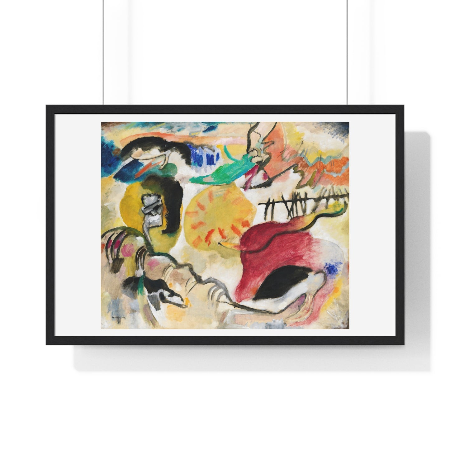 Improvisation 27 (Garden of Love II) by Wassily Kandinsky (1912) , from the Original, Framed Print