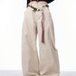 Vireous Retro Artist Women's Very Wide Leg Pants with Belt