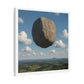 Levitated Mass Suspended Above a Beautiful Landscape 'Designed by AI' Canvas Art Print