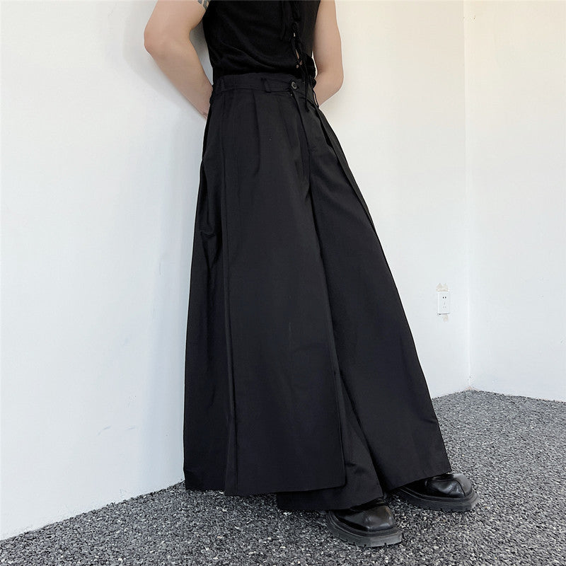 Double Layered Ultra-Wide Leg Pants for Casual or Stage Wear