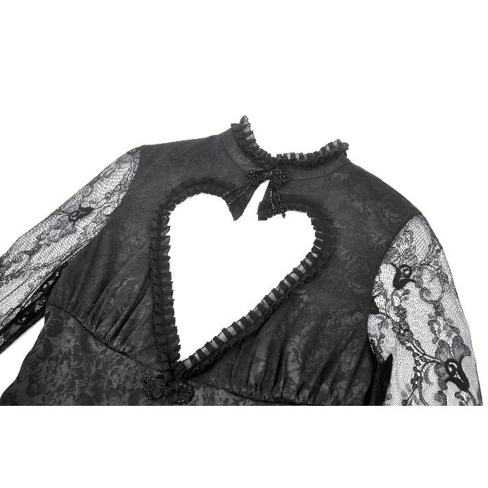 Dark in Love Odessa Gothic Classic Heart-Shaped Hollow-Out Tailcoat