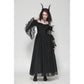 Dark in Love Millicent Black Tulle Feather Fantasy dress