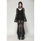 Dark in Love Zuri Gothic Romantic Lace Patchwork Bell-Sleeve Layered Cuff Top