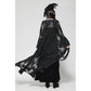 Dark in Love Emersyn Elegant Gothic Lace-Trimmed Long Robe