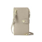 Mobile Phone Handbag With Transparent Touch Screen, Love Buckle