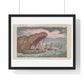 Lose their Compass, their Ship Slips Between the Teeth of a Fish Unknown in this Part of the World (1809) from the Original, Framed Print