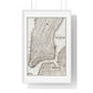 Map of the City of New York (circa 1850) from the Original, Framed Art Print