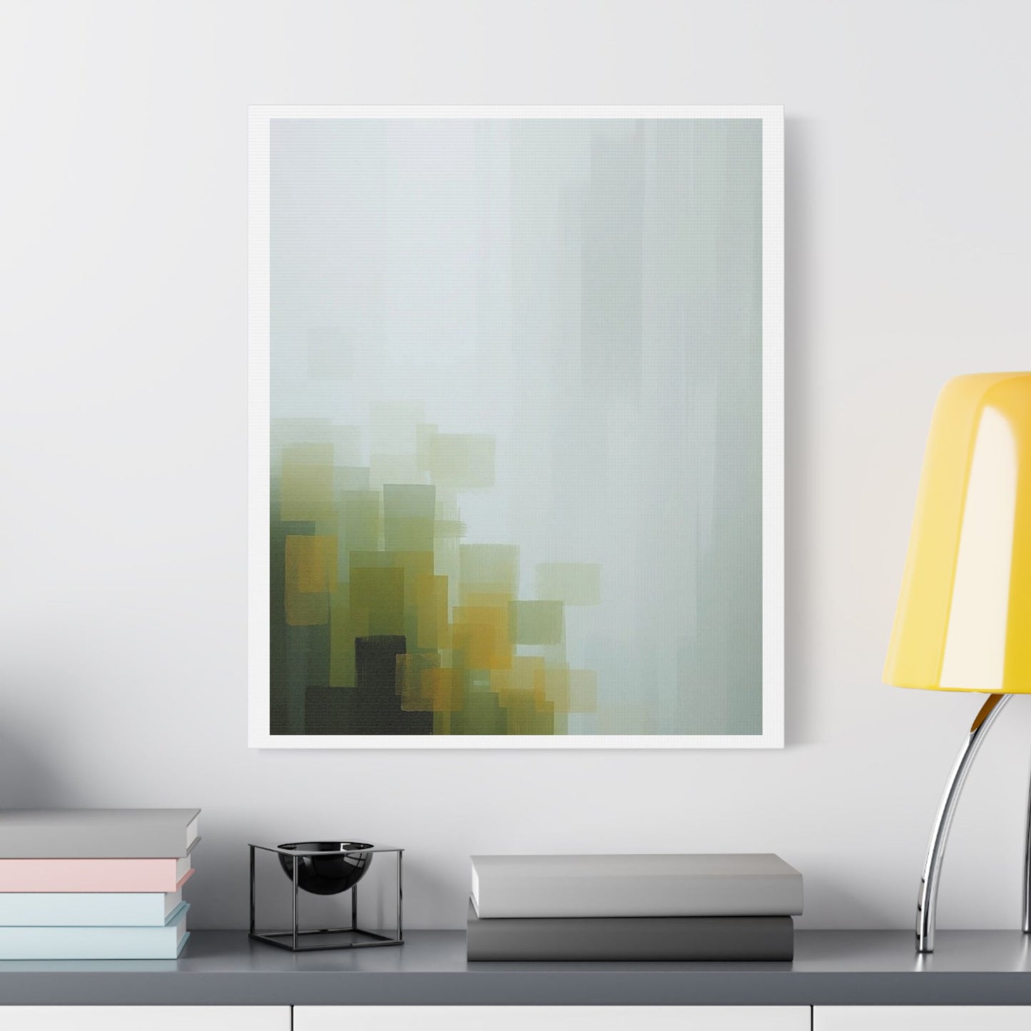 Faded Pastel Abstract Decor Art III 'Designed by AI' Print on Canvas