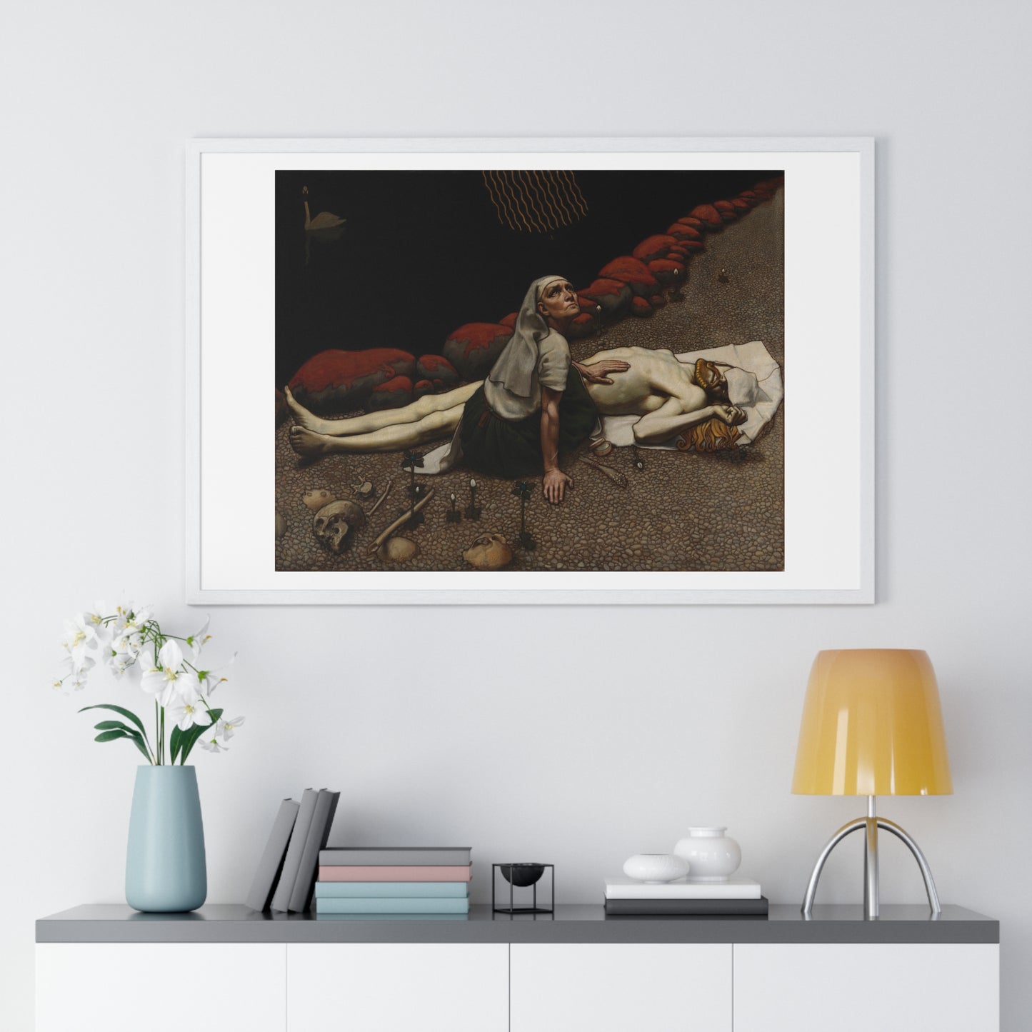 Lemminkäinen's Mother (189)  by Akseli Gallen-Kallela, from the Original, Framed Art Print