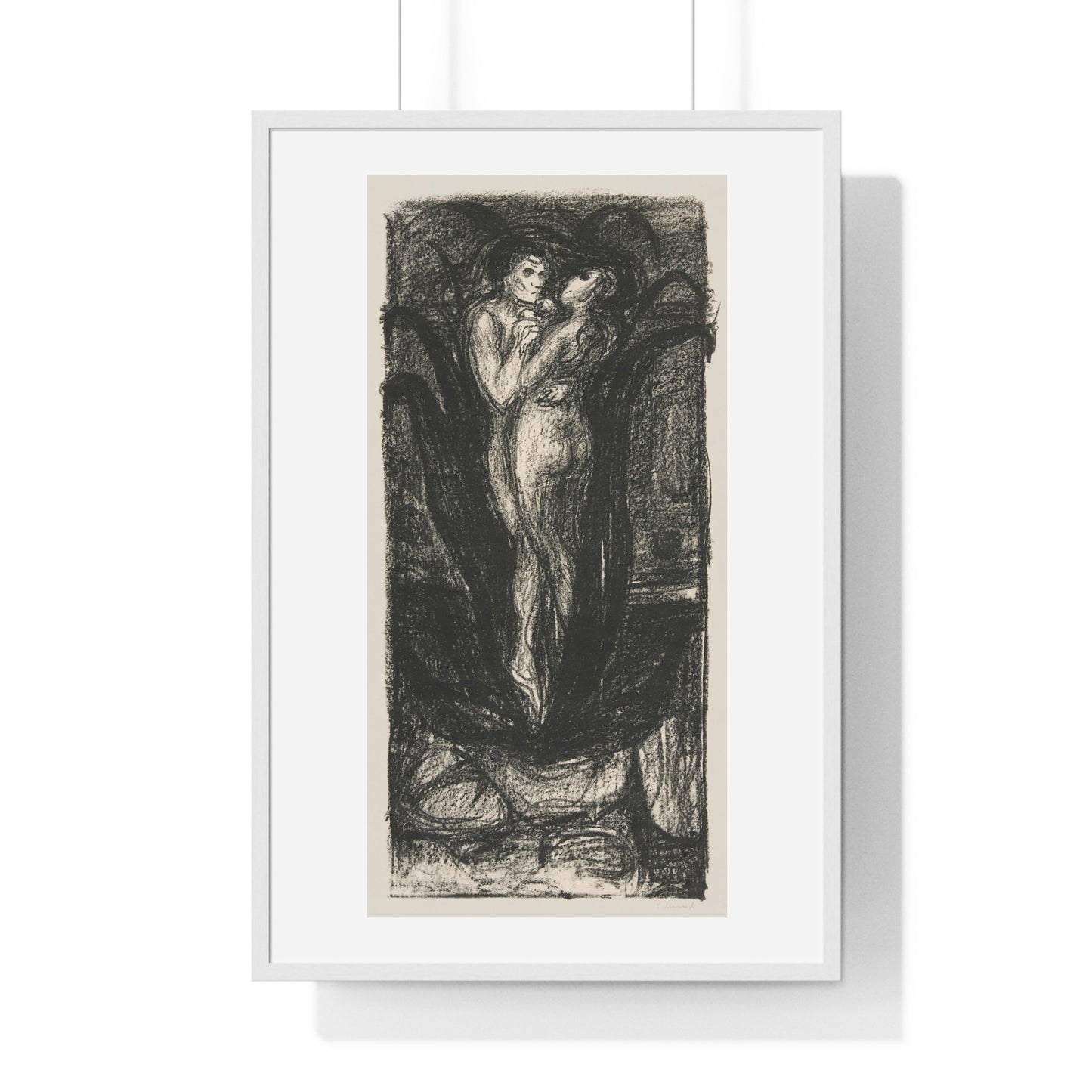 The Flower of Love 'Die Blume der Liebe' (1896) by Edvard Munch, from the Original, Framed Art Print