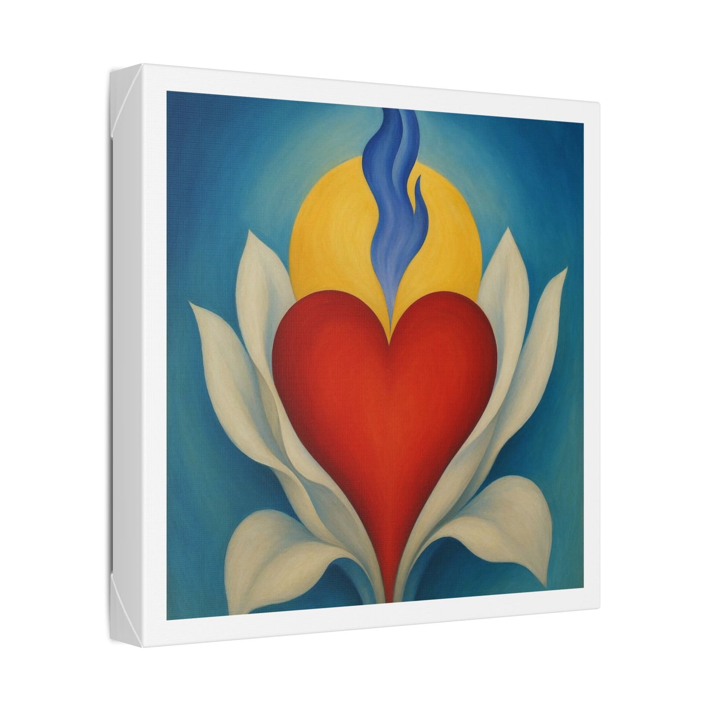 Love and Life in the Art Style of Georgia O'Keefe 'Designed by AI' Canvas Art Print