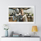 Having a Heart to Heart with your AI Creation, Office Art 'Designed by AI' Framed Print