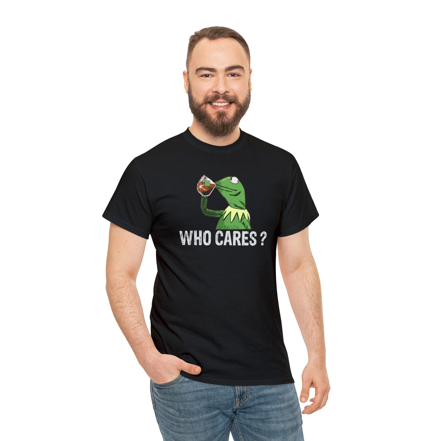 Who Cares Kermit Funny T-Shirt