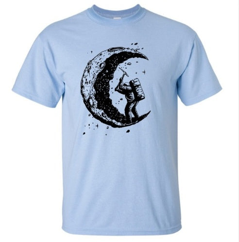 'Digging The Moon' Print T-Shirt