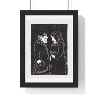 Fantastical Man and Woman 'Fantasie Man en Vrouw' (1929) by Samuel Jessurun de Mesquita, from the Original, Framed Art Print