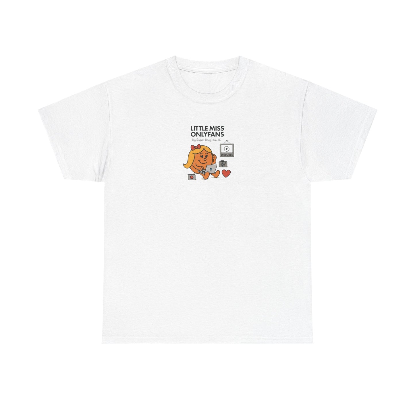 Little Miss OnlyFans, Funny Mr Men Cartoon Art T-Shirt