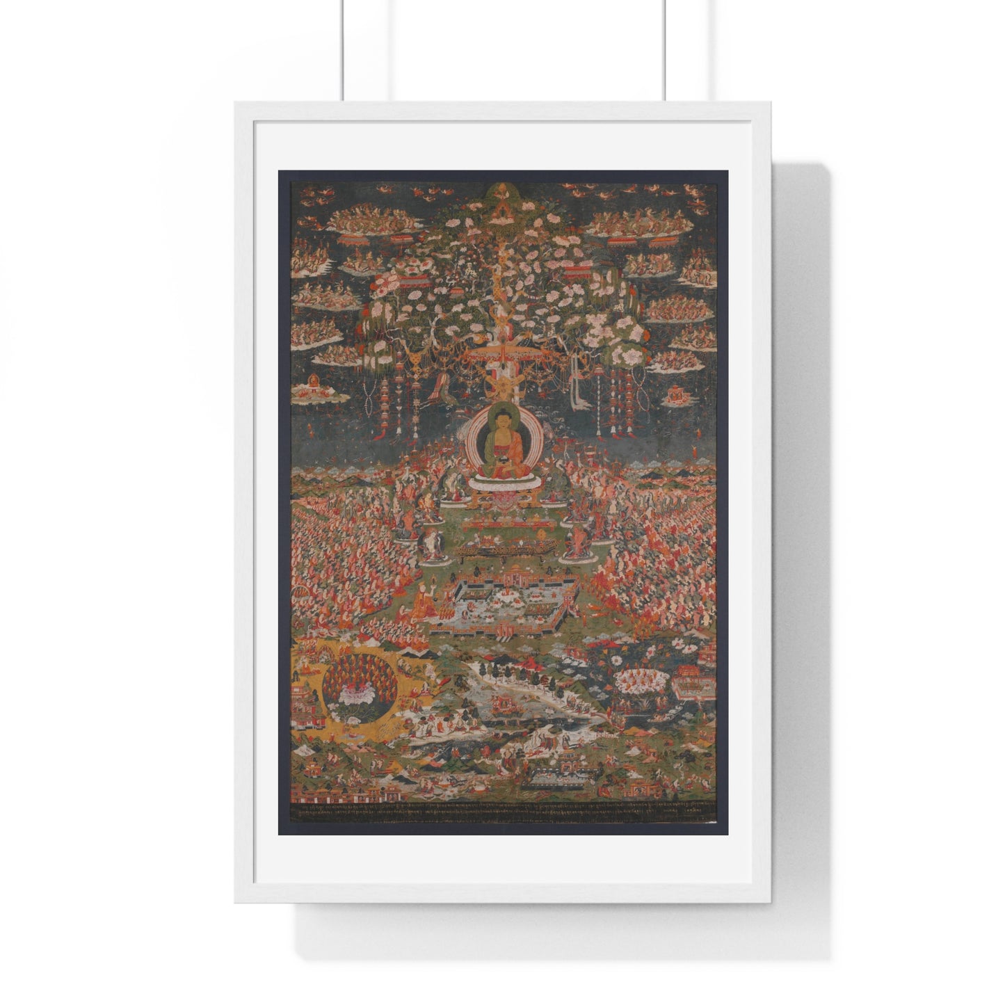 Amitabha or Infinite Light, the Buddha of the Western Pure Land 'Sukhavati' (circa 1700) Tibet, from the Original, Framed Art Print