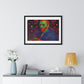 Vincent van Gogh Self Portrait Remixed, Psychedelic Art 'Designed by AI' Framed Print