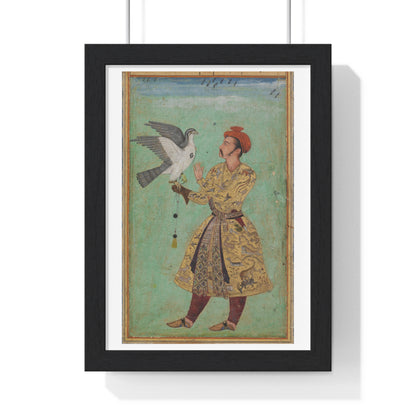 Prince With a Falcon (1600-1605) Indian Watercolour, from the Original, Framed Art Print