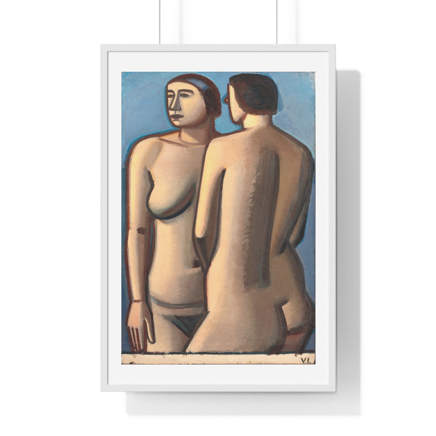 Two Female Nudes (1927) by Vilhelm Lundstrøm, from the Original, Framed Art Print