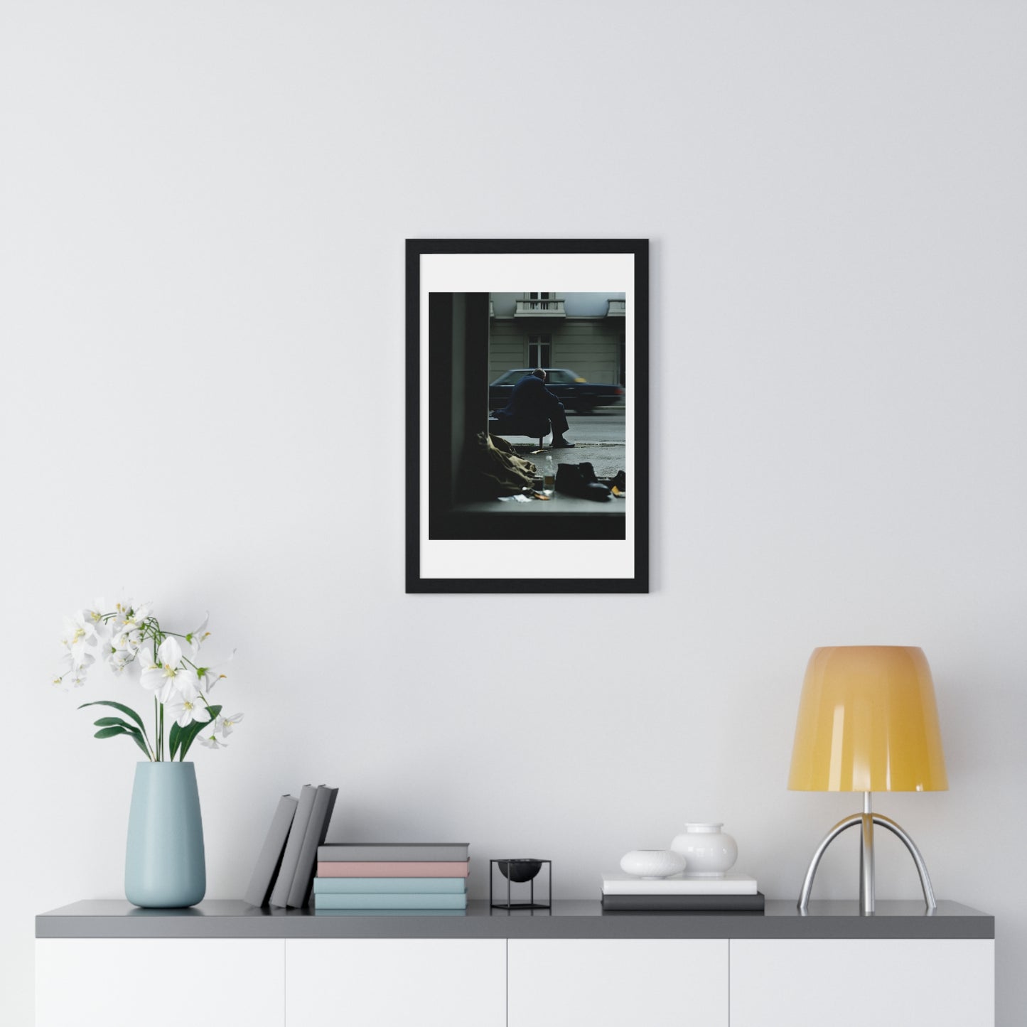 Raw Art Street Scene III 'Designed by AI' Framed Art Print