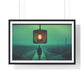 Cinematic Dystopia, Photographic Art 'Designed by AI' Framed Print