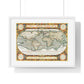 Map of the World 'Typus Orbis Terrarum' (1570-1595) by Abraham Ortelius, from the Original, Framed Art Print