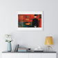 The Man and the Golden Fish in the Style of Modigliani 'Designed by AI' Framed Art Print