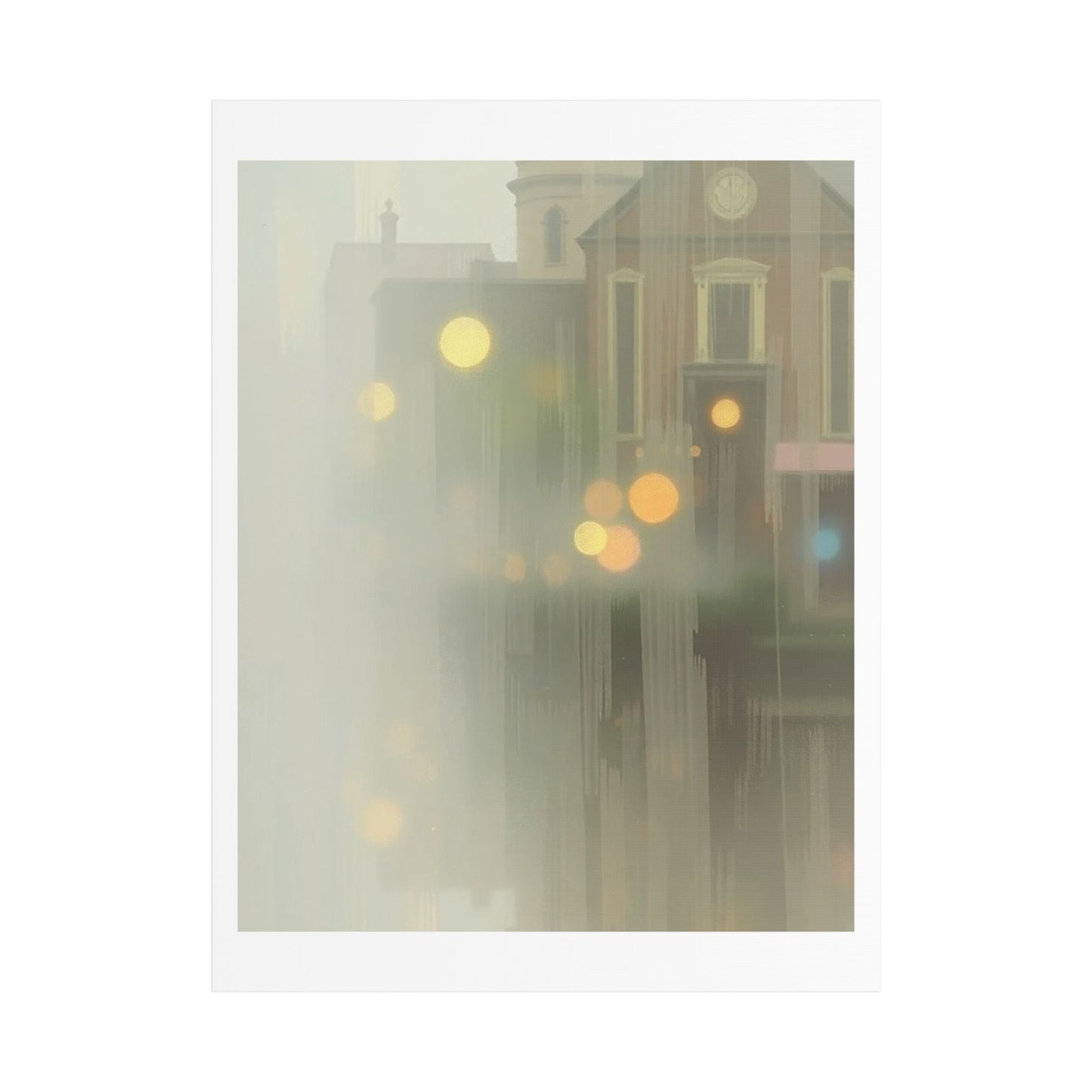 Faded Pastel Abstract Decor Art IV 'Designed by AI' Print on Canvas