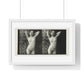 Portrait of a Naked Woman (1873–1910) Vintage Black & White Photography from the Original, Framed Art Print