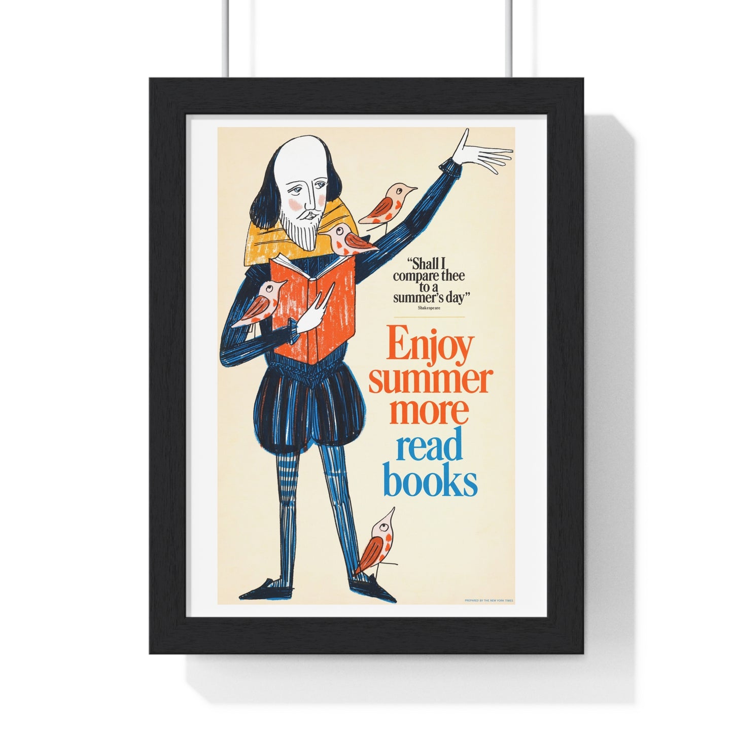 Enjoy Summer More, Read Books (1966) Vintage Poster by Bill Sokol, from the Original, Framed Art Print