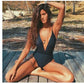 One-Piece Swimsuit Backless Monokini, Tropical Designs