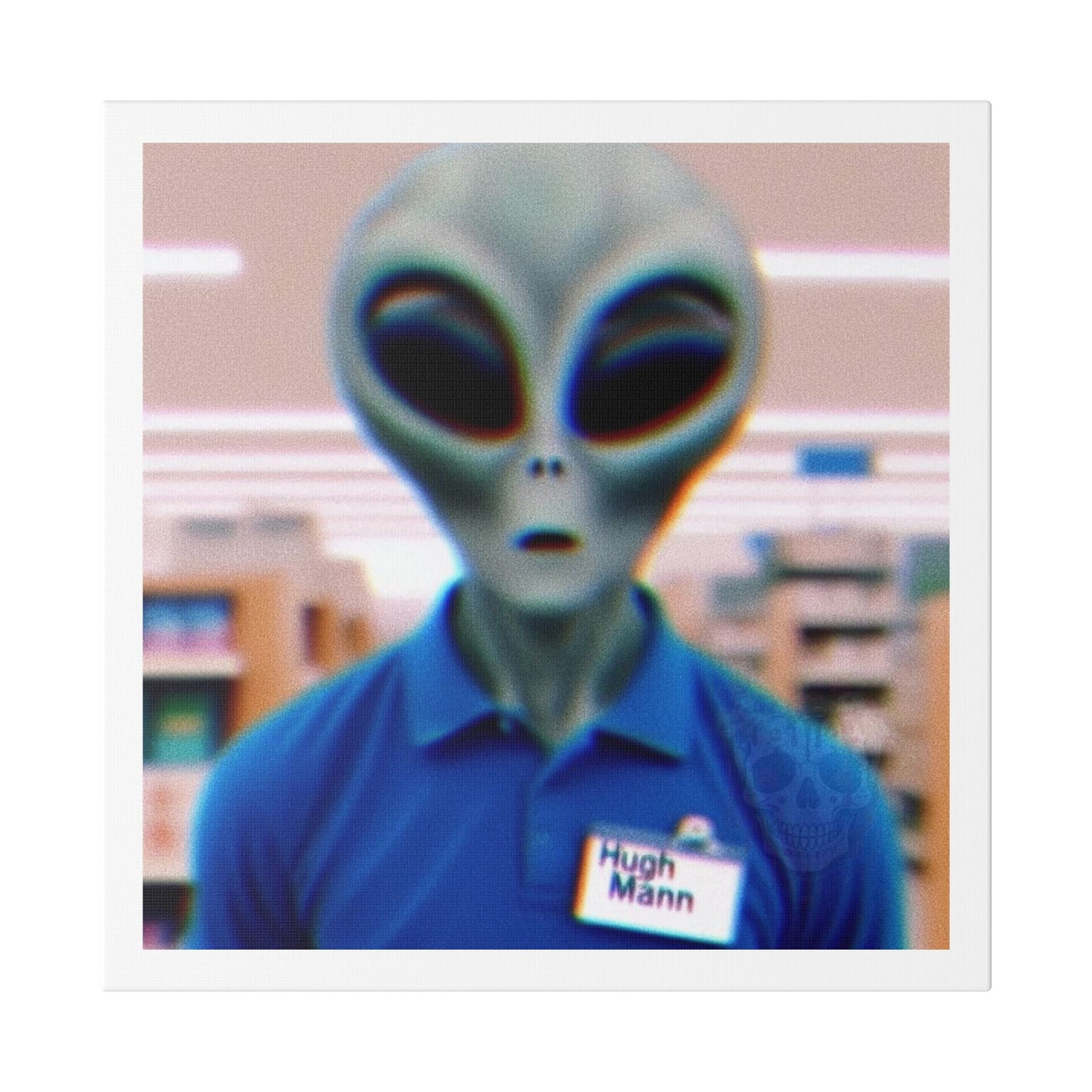 Hugh Mann, Photorealism 'Designed by AI' Canvas Art Print