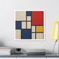 Abstract Artwork in the Style of Piet Mondrian 'Designed by AI' Canvas Art Print